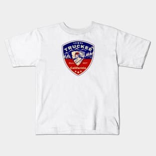 Truckee California Skiing Ski Mountains Skier CA Kids T-Shirt